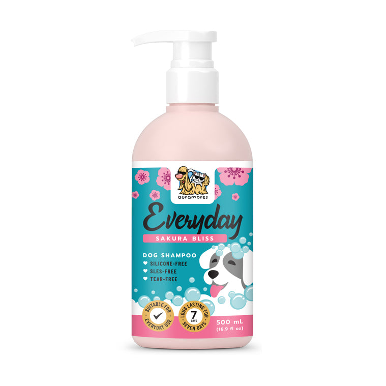 auramores everyday dog shampoo - sakura bliss